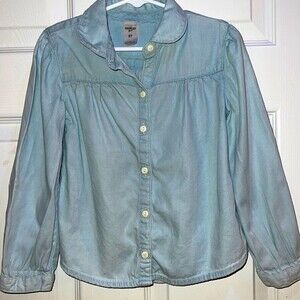 Oshkosh B’Gosh Baby Blue Button Down w/ Ruffled Sleeves Shirt Size 5T